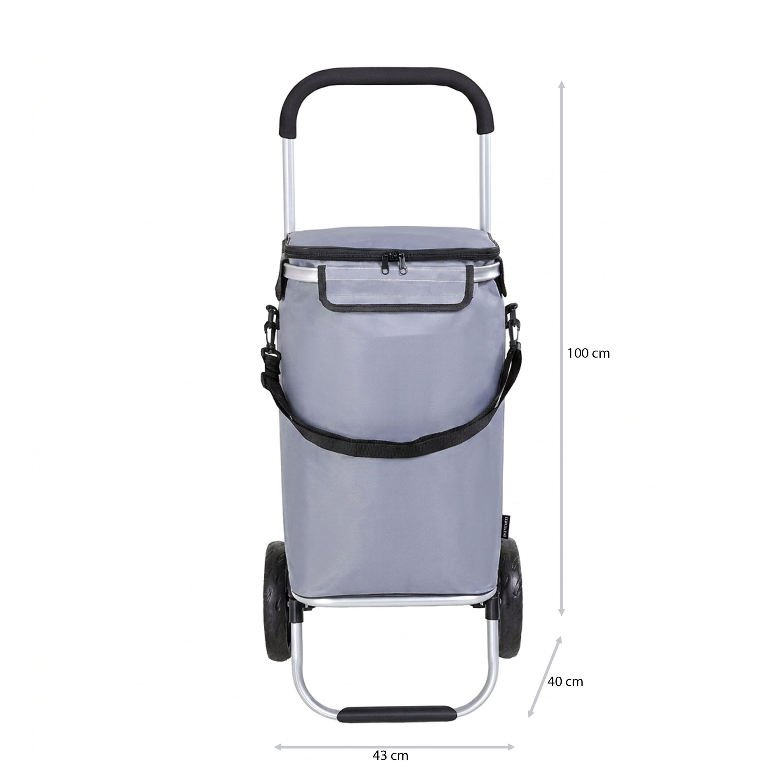 Travelnet boodschappentrolley met volledige koeltas. 40liter, inklapbaar, met wielen - Afbeelding 7