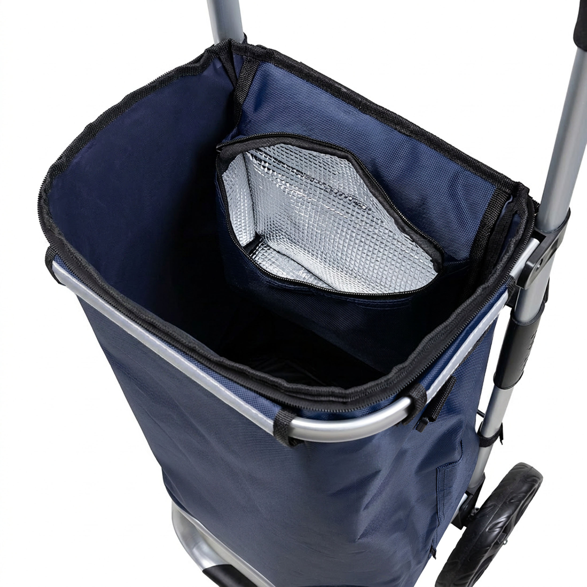 Travelnet Boodschappenwagen 40L, met koelvakje, inklapbaar, aluminium frame - Afbeelding 4