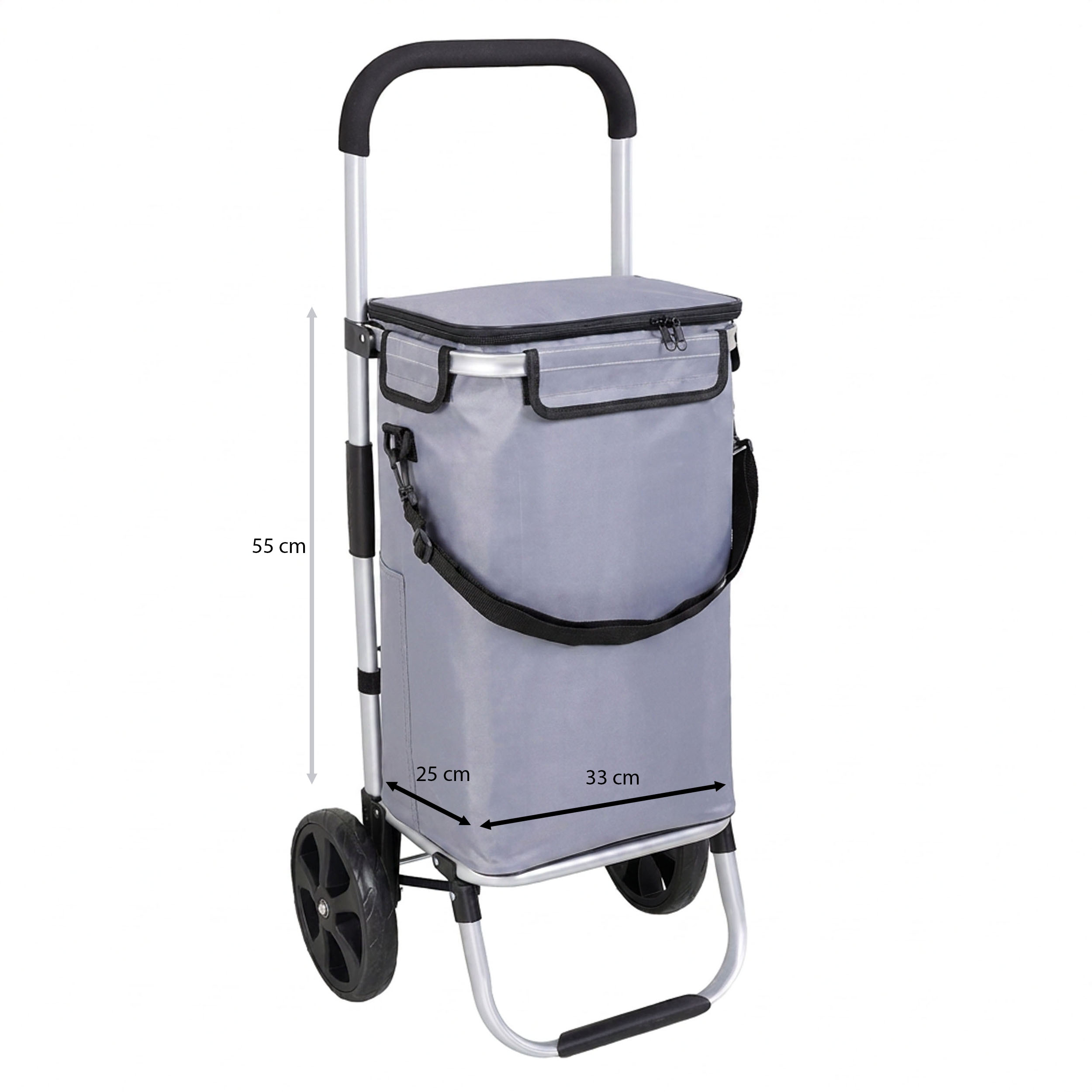 Travelnet boodschappentrolley met volledige koeltas. 40liter, inklapbaar, met wielen - Afbeelding 8