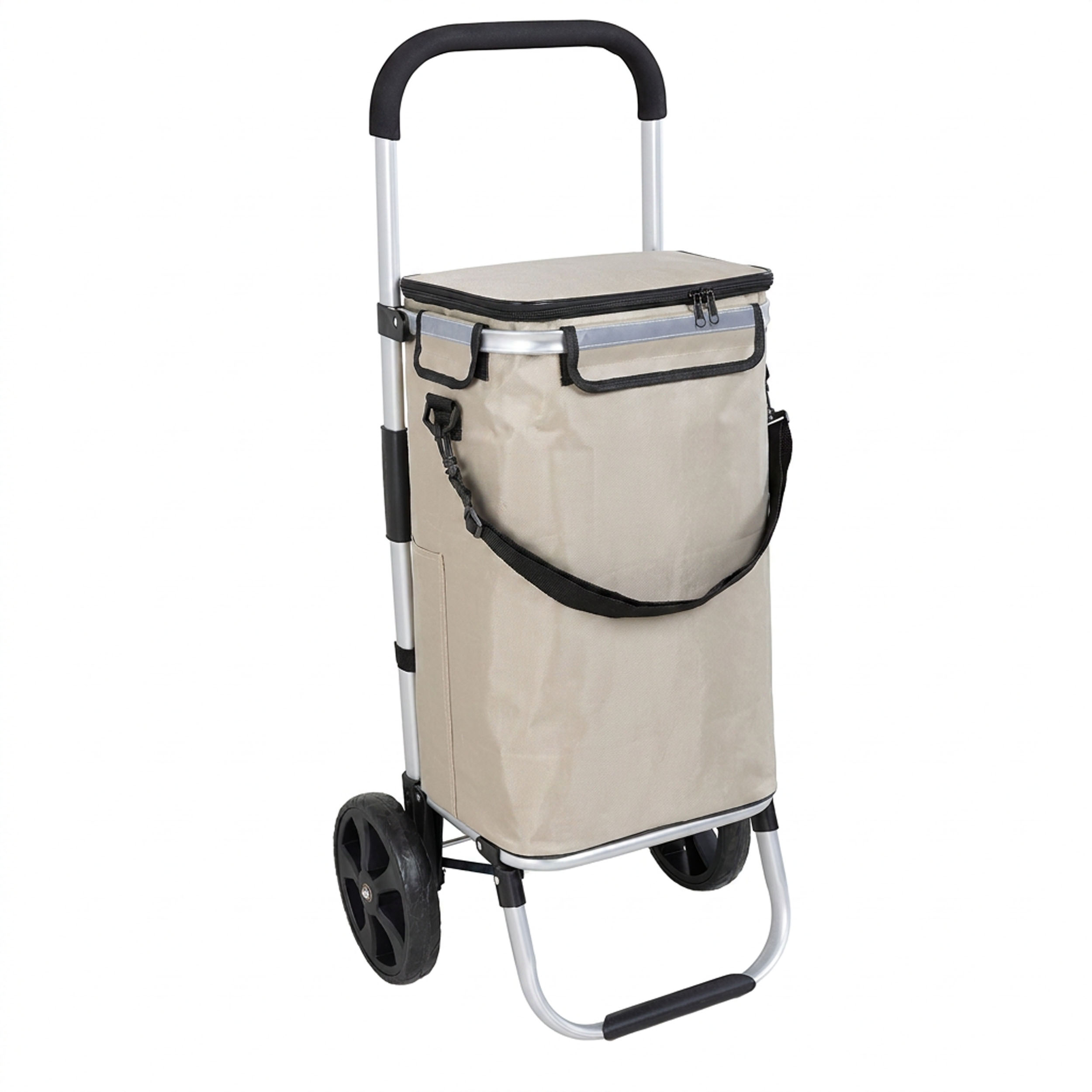Travelnet Boodschappenwagen 40L, met koelvakje, inklapbaar, aluminium frame