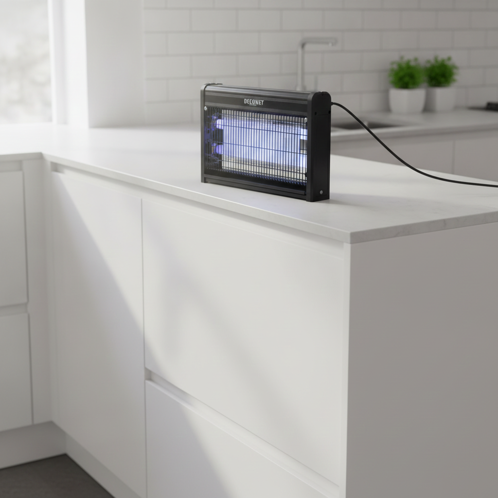 Deconet elektrische insectenlamp LED 15W – UV muggen- en vliegenlamp – bereik 80 m² – energiezuinig - Afbeelding 2