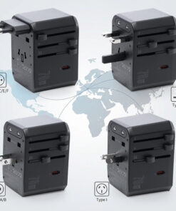 Alternative view of Travelnet Wereldstekker met USB-C (PD) 70W – Universele Reisstekker – 3x USB-C & 2x USB-A – Snellader