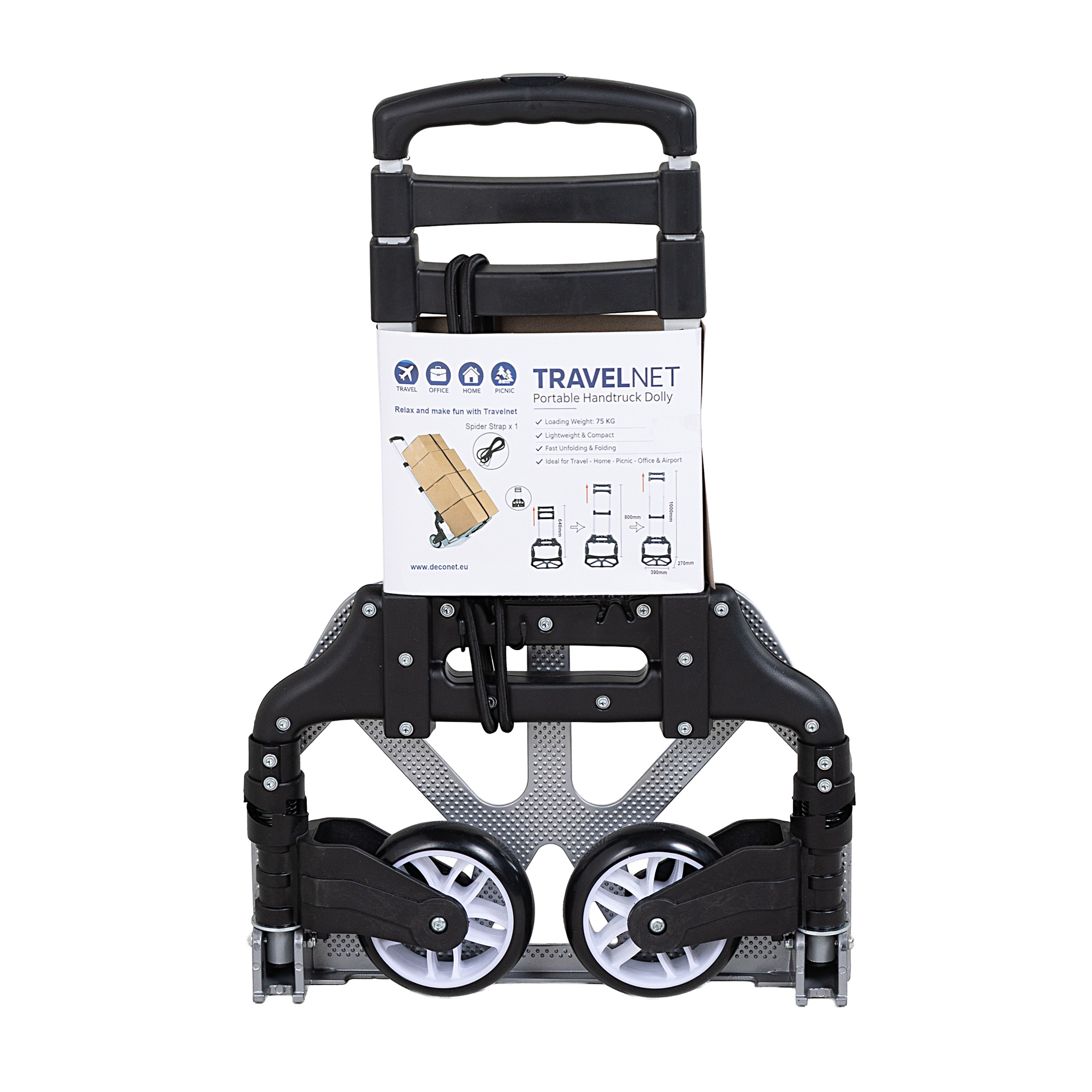 Travelnet Steekwagen opvouwbaar met spanband max. 75 kg - Afbeelding 4