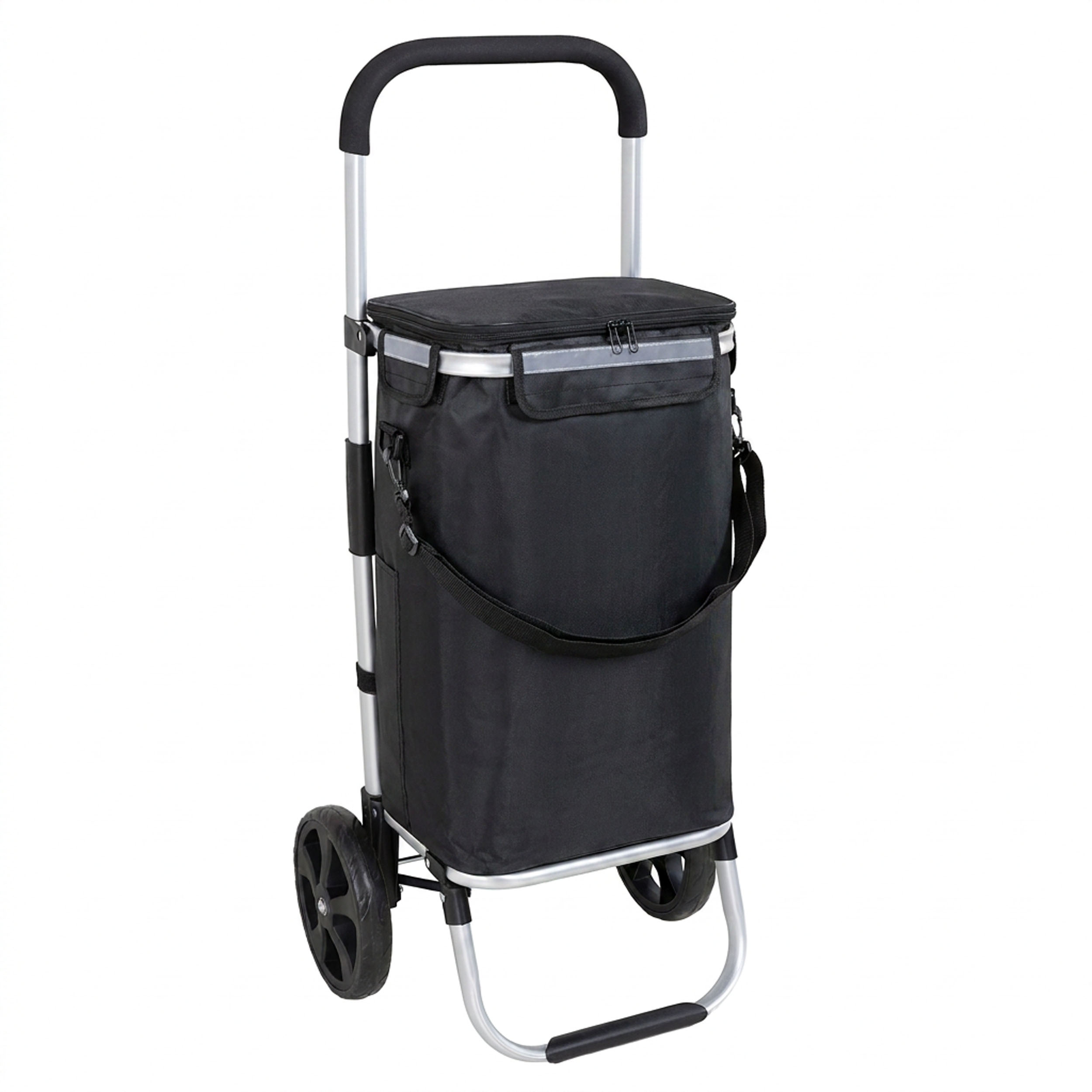 Travelnet Boodschappenwagen 40L, met koelvakje, inklapbaar, aluminium frame