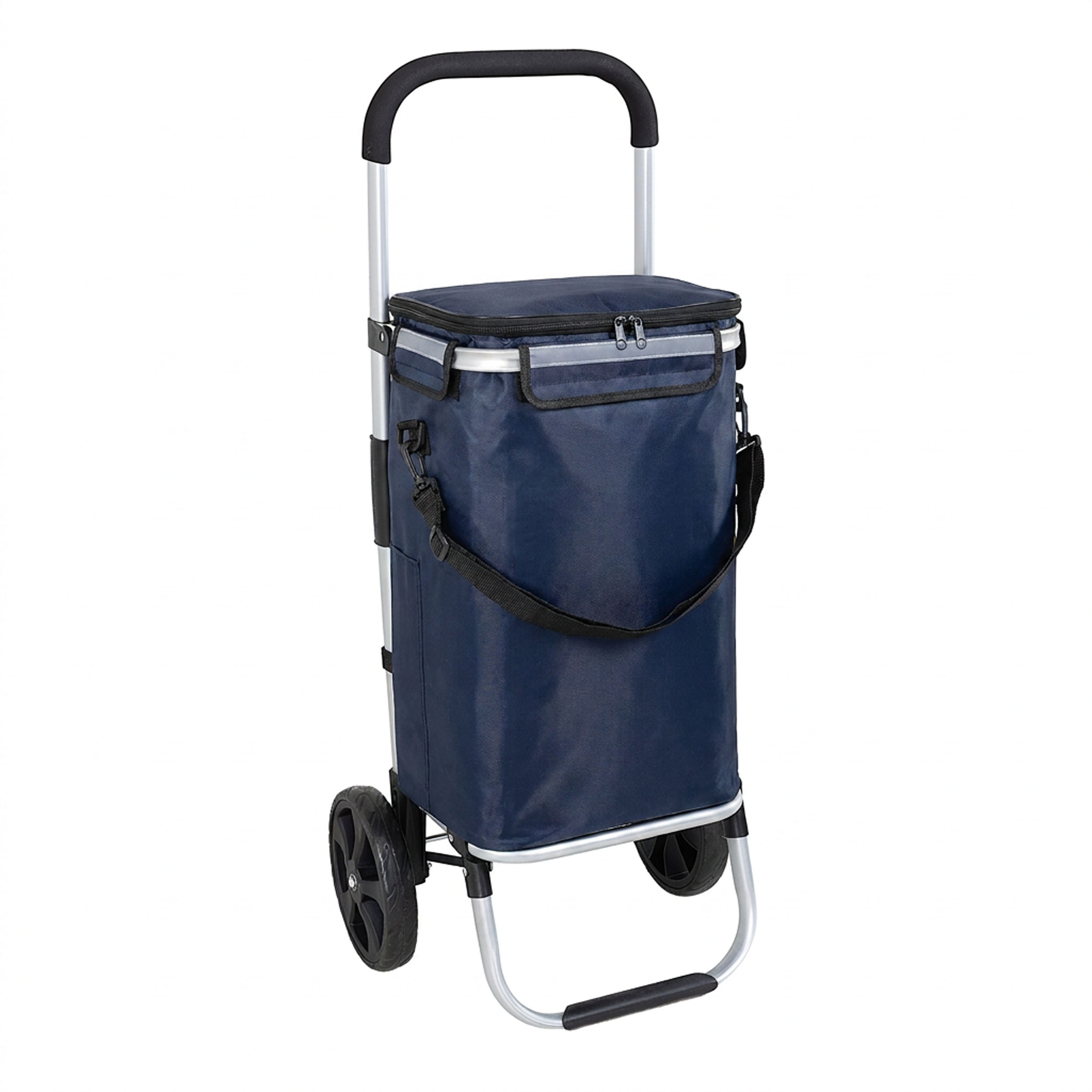 Travelnet Boodschappenwagen 40L, met koelvakje, inklapbaar, aluminium frame
