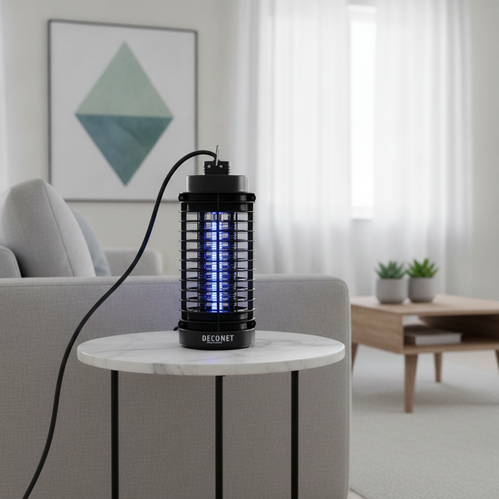 Deconet Elektrische insectenlamp LED 3Watt UV licht - Bereik 15 m² - Muggen- en vliegenlamp - Afbeelding 3