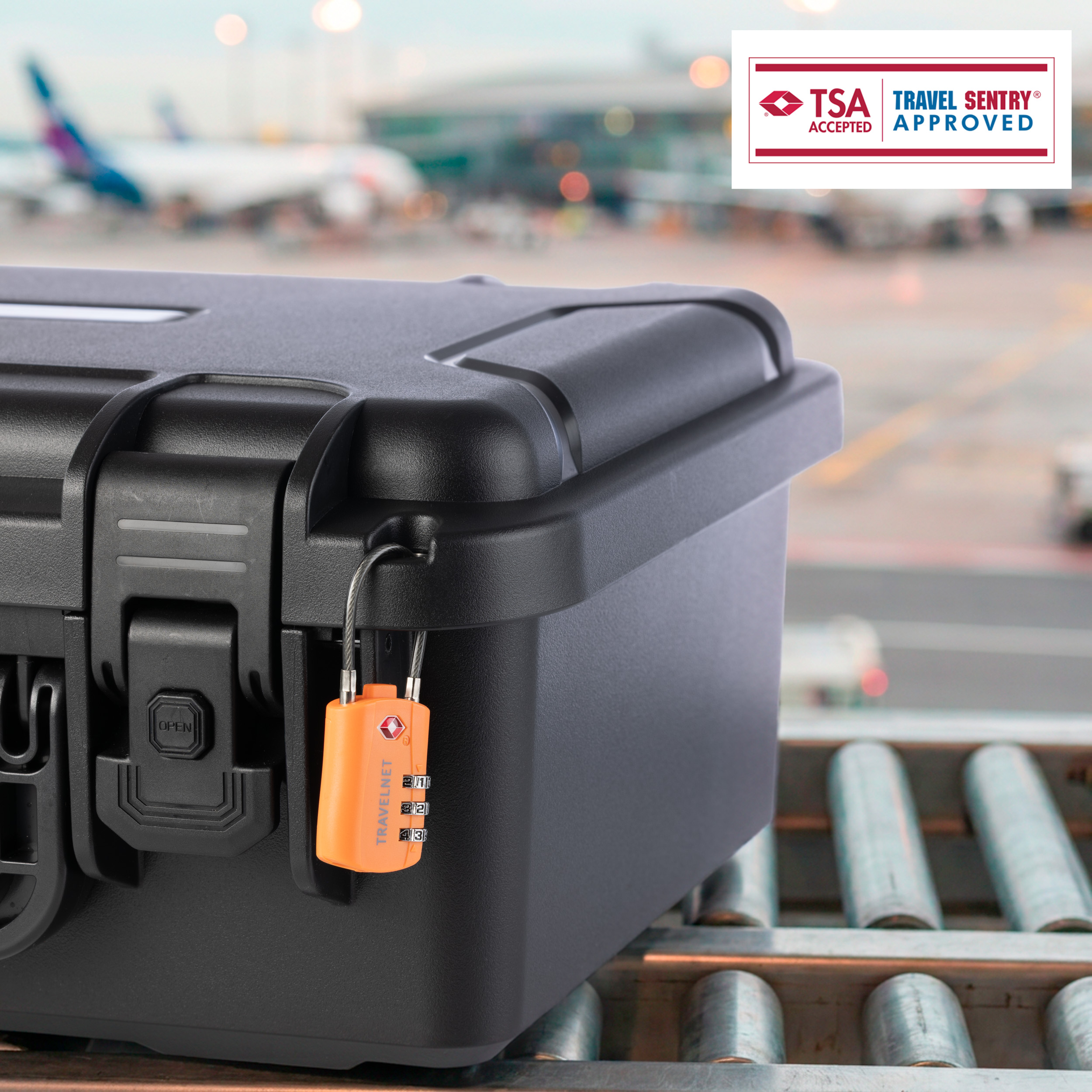 Travelnet TSA Reisslot met Cijfercode Set van 4 - Afbeelding 3