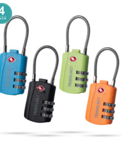 Travelnet TSA Reisslot met Cijfercode Set van 4