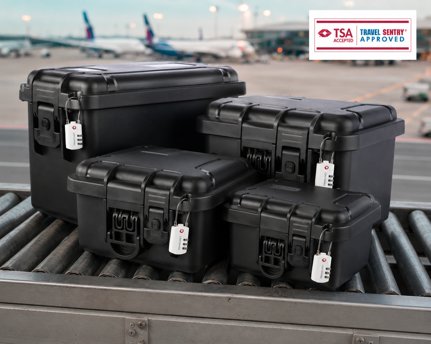 Travelnet TSA Reisslot met Cijfercode Set van 4 - Afbeelding 2