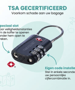 Travelnet TSA Reisslot met Cijfercode Set van 4 - Afbeelding 5
