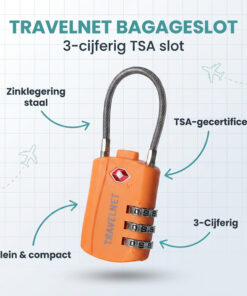 Travelnet TSA Reisslot met Cijfercode Set van 2 - Afbeelding 8