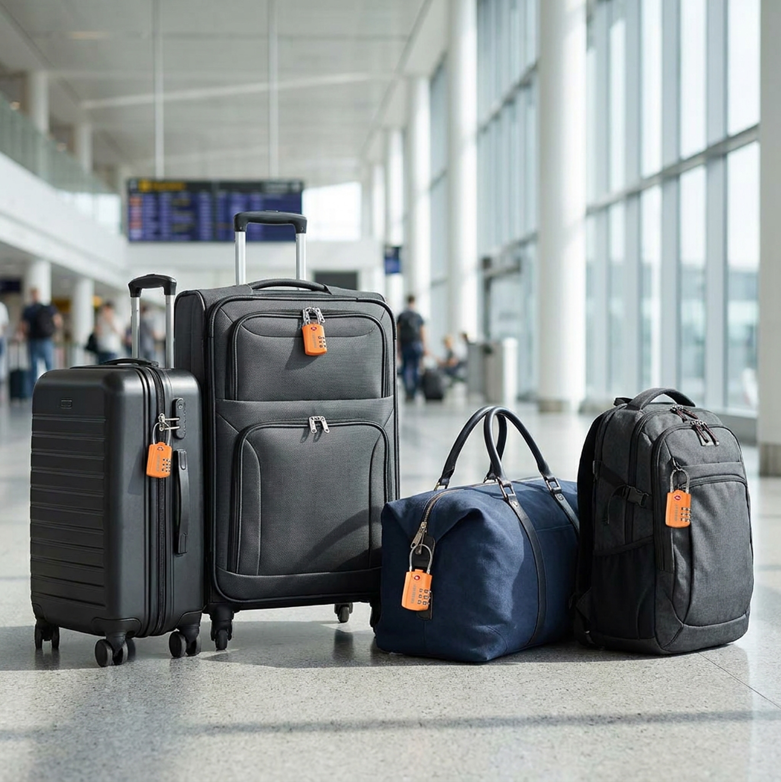 Travelnet TSA Reisslot met Cijfercode Set van 4 - Afbeelding 4