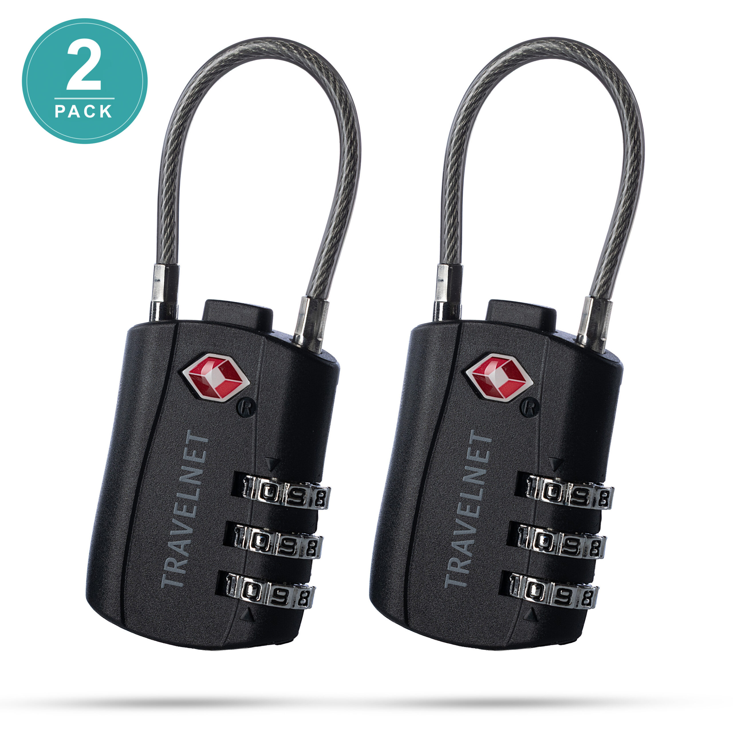 Travelnet TSA Reisslot met Cijfercode Set van 2