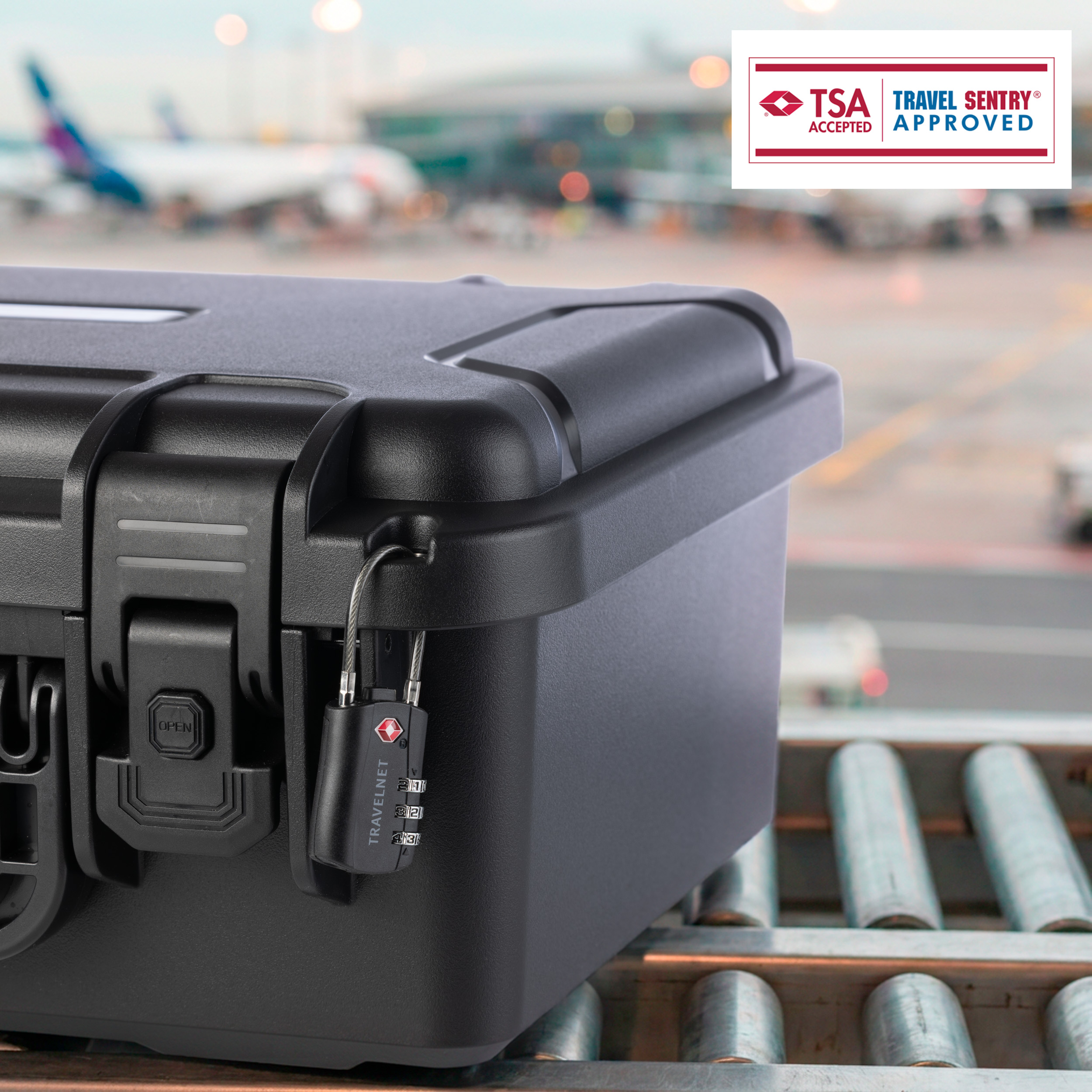 Travelnet TSA Reisslot met Cijfercode Set van 4 - Afbeelding 3