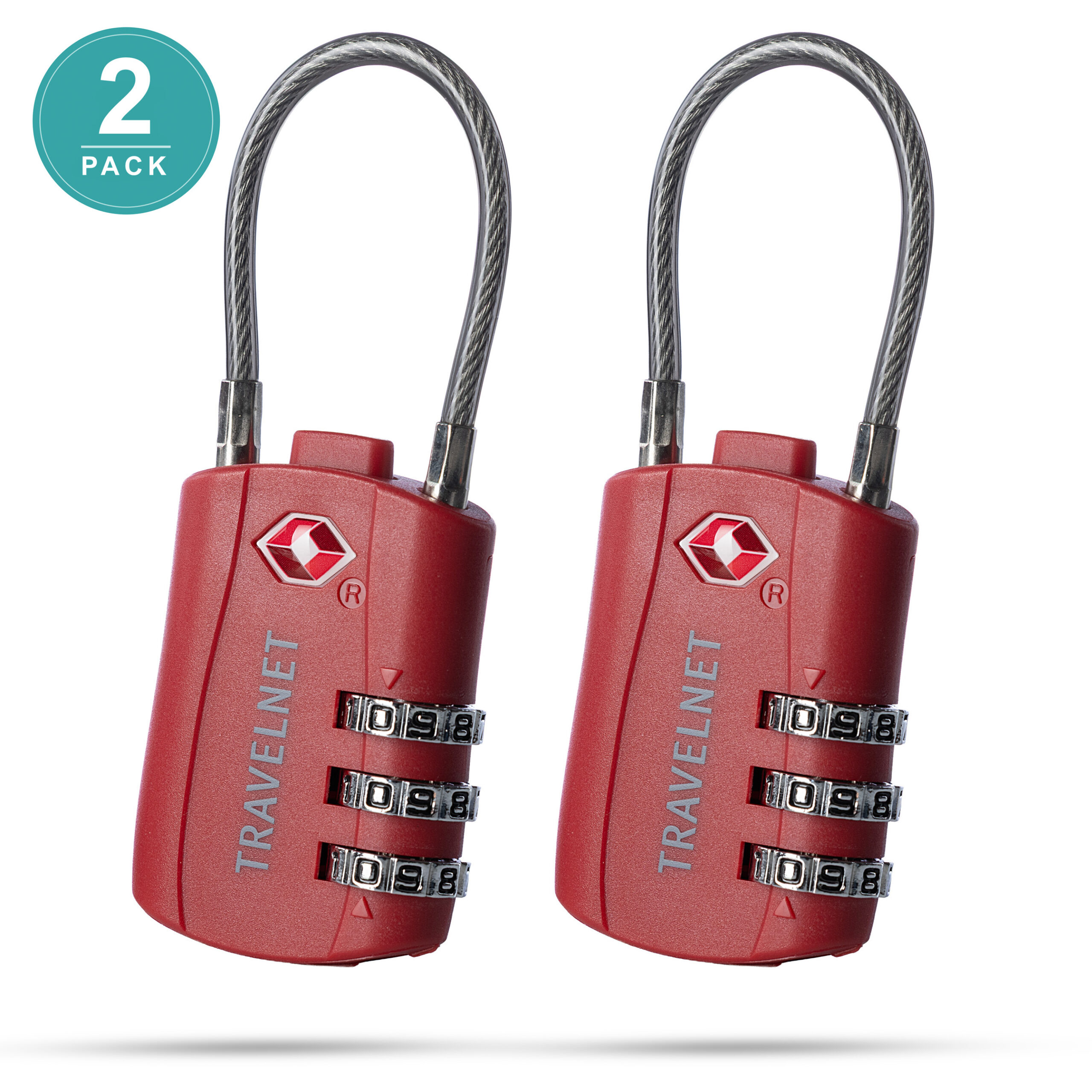Travelnet TSA Reisslot met Cijfercode Set van 2