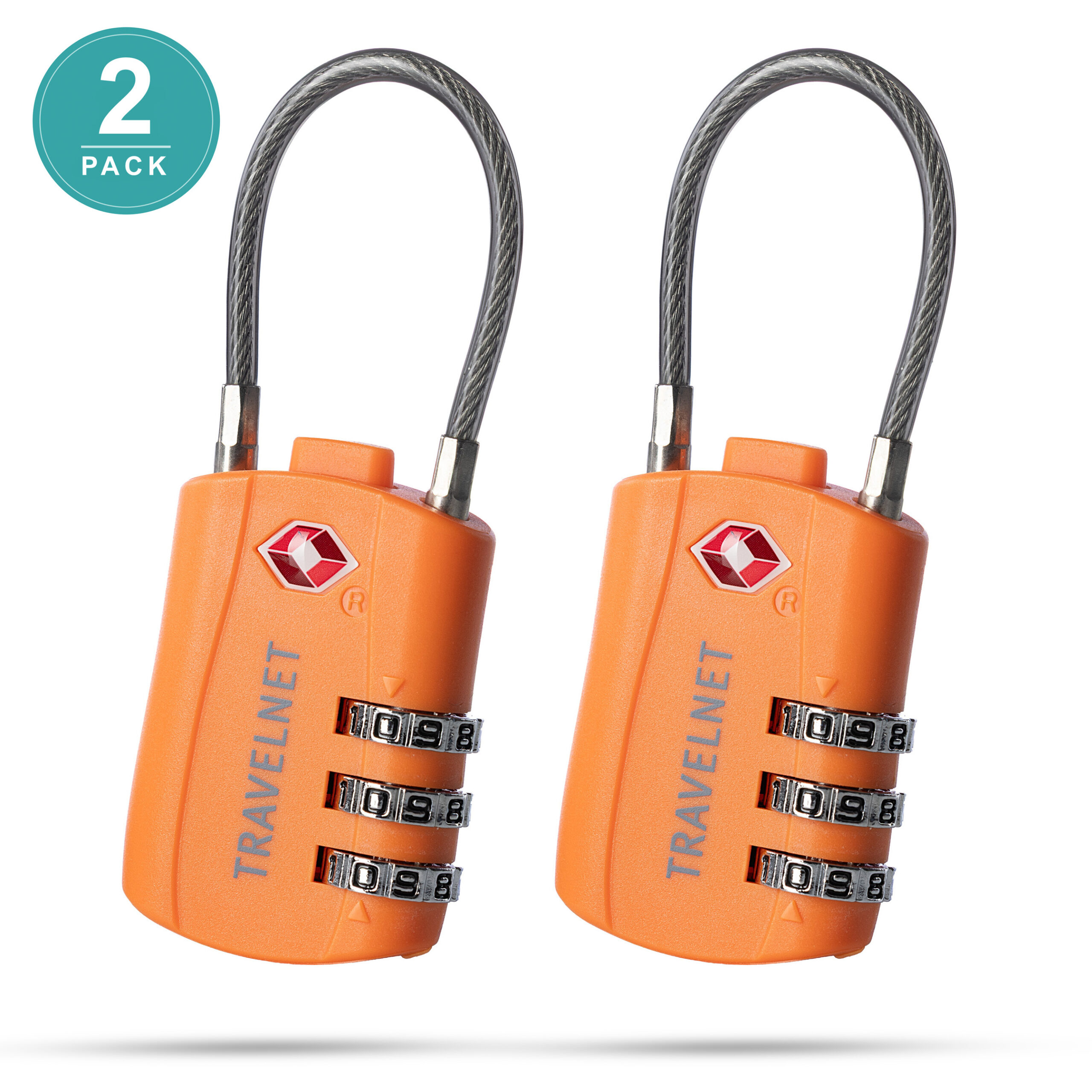 Travelnet TSA Reisslot met Cijfercode Set van 2
