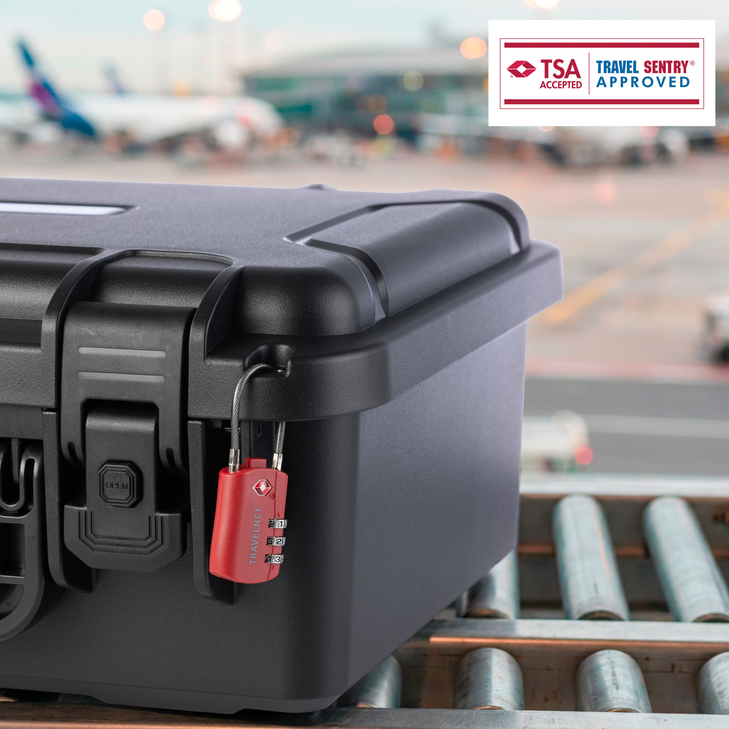 Travelnet TSA Reisslot met Cijfercode Set van 4 - Afbeelding 3