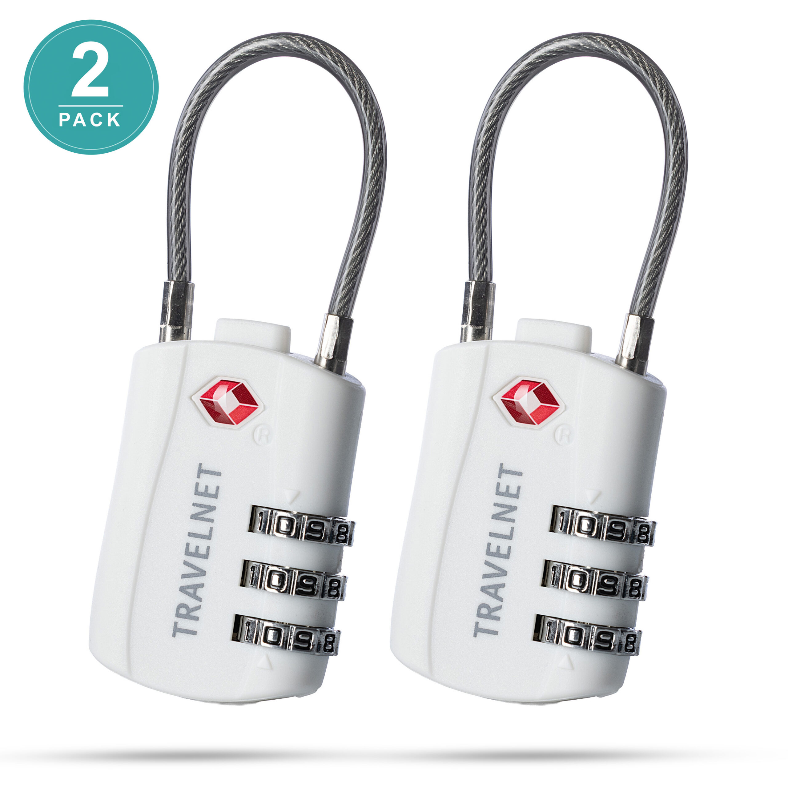 Travelnet TSA Reisslot met Cijfercode Set van 2