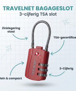 Travelnet TSA Reisslot met Cijfercode Set van 2 - Afbeelding 9