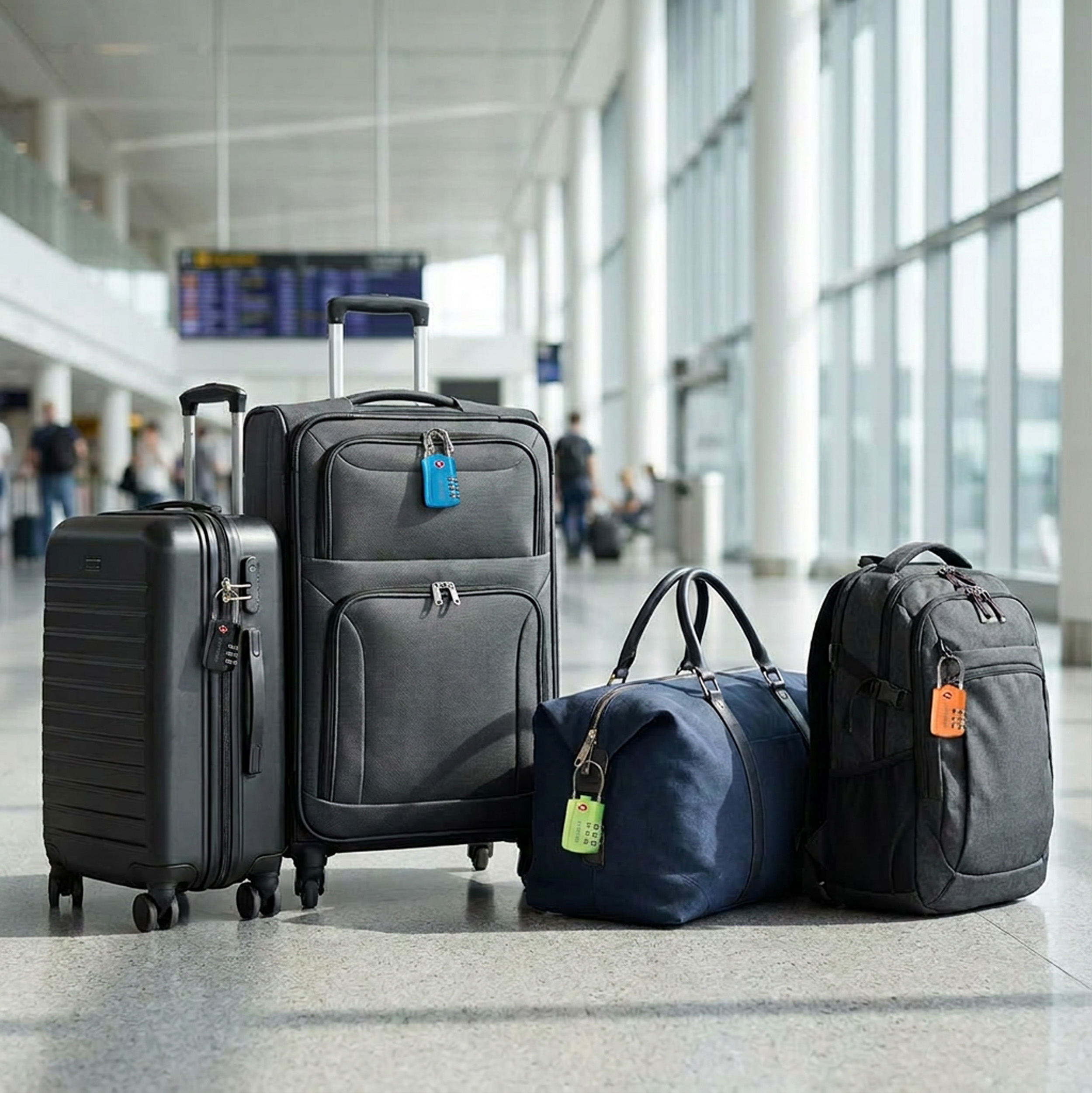 Travelnet TSA Reisslot met Cijfercode Set van 4 - Afbeelding 4