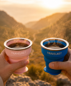 Travelnet Fun Family Opvouwbare Siliconen Bekerset - Set van 4 - Afbeelding 8