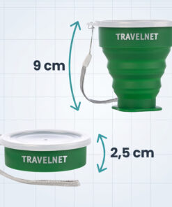Travelnet Foldy Opvouwbare Siliconen Bekerset - Set van 4 - Afbeelding 3