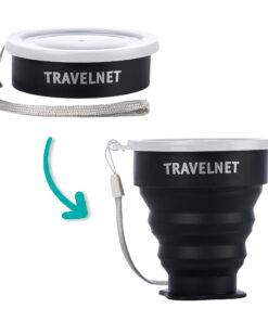 Travelnet Foldy Opvouwbare Siliconen Bekerset - Set van 4 - Afbeelding 6