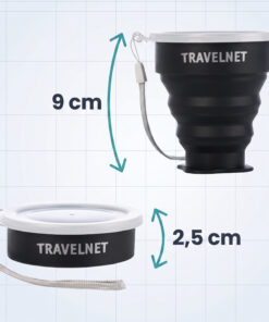 Travelnet Foldy Opvouwbare Siliconen Bekerset - Set van 4 - Afbeelding 4