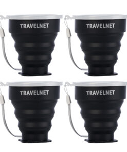 Travelnet Foldy Opvouwbare Siliconen Bekerset - Set van 4
