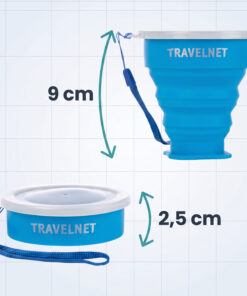 Travelnet Fun Family Opvouwbare Siliconen Bekerset - Set van 4 - Afbeelding 3