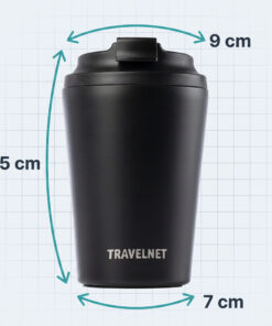 Travelnet thermosbeker – koffiebeker voor onderweg – reisbeker voor koffie en thee – 350 ml – roestvrij staal - Afbeelding 6