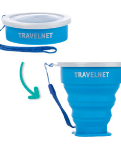 Travelnet Fun Family Opvouwbare Siliconen Bekerset - Set van 4 - Afbeelding 12